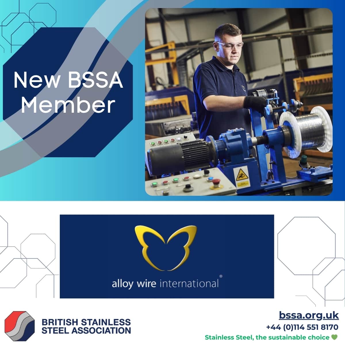 Welcoming Alloy Wire International into membership of the British Stainless Steel Association (BSSA) - Alloy Wire International 1